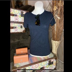 BRAND NEW - Black Tee with White Strips